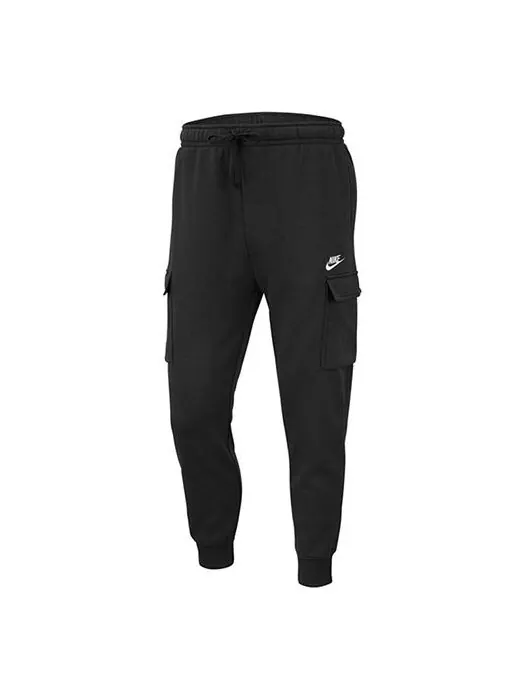 Повседневные брюки nsw club карго джоггеры Nike — изображение 1 из 4, черный/черный/белый
