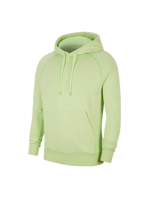Толстовка Men's Air Jordan Wings Logo Solid Color Hooded Pullover Long Sleeves Green — изображение 1 из 4, мульти