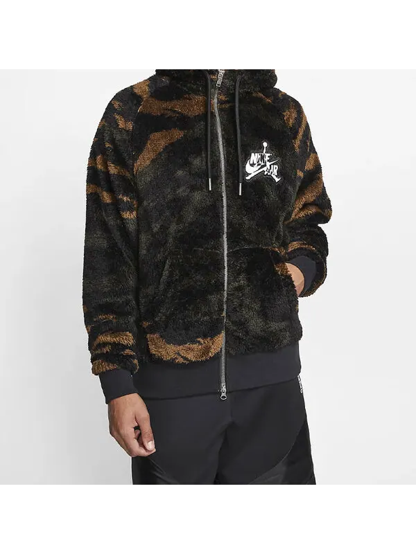 Толстовка men's wings plush zipper black Air Jordan — изображение 3 из 4, черный