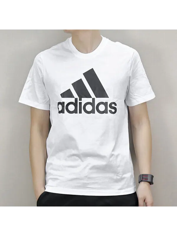 Футболка sports stylish short sleeve 'white' Adidas — изображение 3 из 4, белый