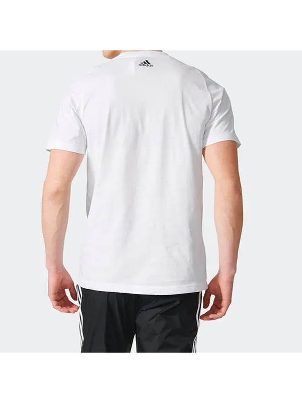 Футболка sports stylish short sleeve 'white' Adidas — изображение 4 из 4, белый