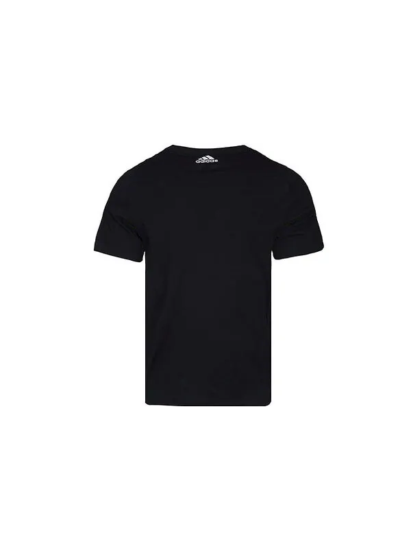Футболка logo printing sports round neck short sleeve black Adidas — изображение 2 из 4, черный