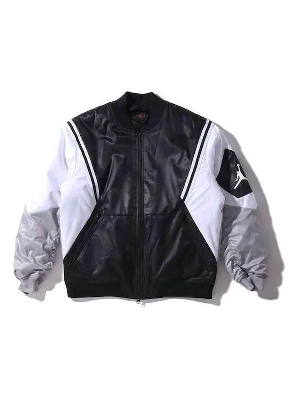Куртка wings ma-1 back v contrasting colors jacket black Air Jordan — изображение 1 из 4, черный