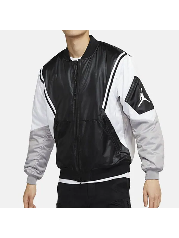 Куртка wings ma-1 back v contrasting colors jacket black Air Jordan — изображение 3 из 4, черный