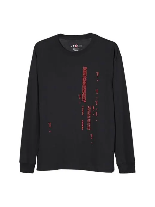 Футболка 23 engineered athleisure casual sports с круглым вырезом и длинными рукавами Air Jordan — изображение 1 из 2, черный