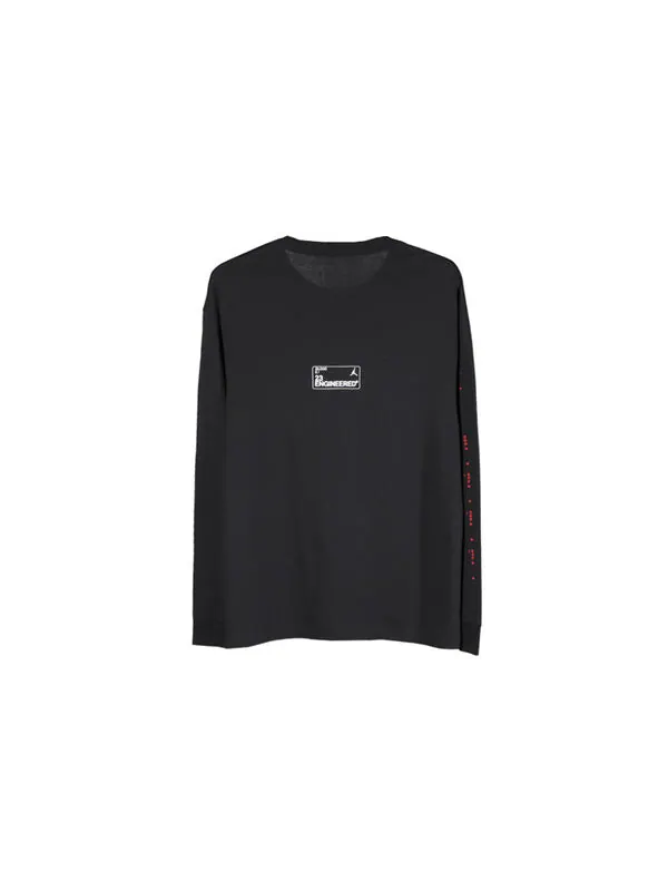 Футболка 23 engineered athleisure casual sports с круглым вырезом и длинными рукавами Air Jordan — изображение 2 из 2, черный
