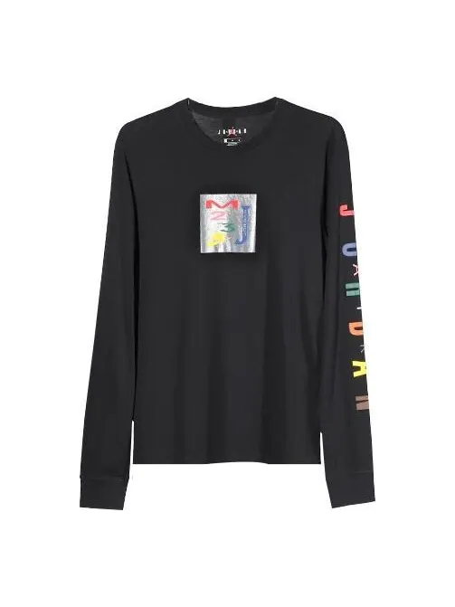 Футболка men's 23 color label pattern long sleeves black t-shirt Air Jordan — изображение 1 из 2, черный
