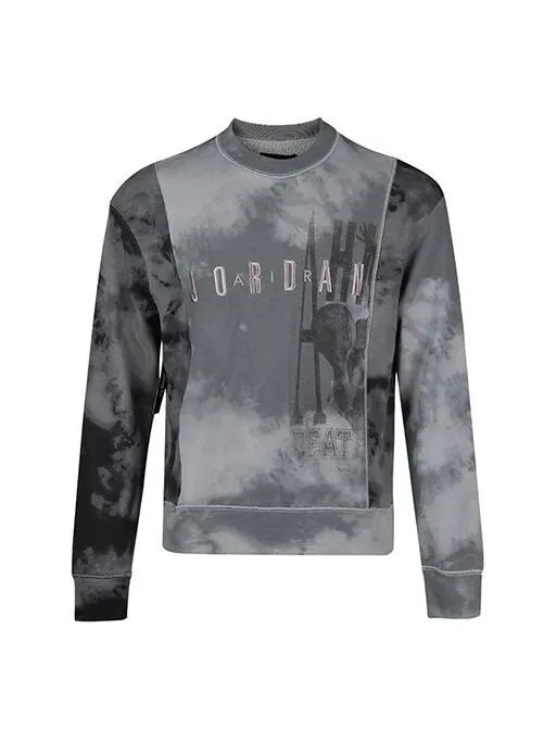 Толстовка Air Jordan Sport DNA Embroidered Camouflage Sweatshirt For Men Grey/Purple — изображение 1 из 2, светлый серый