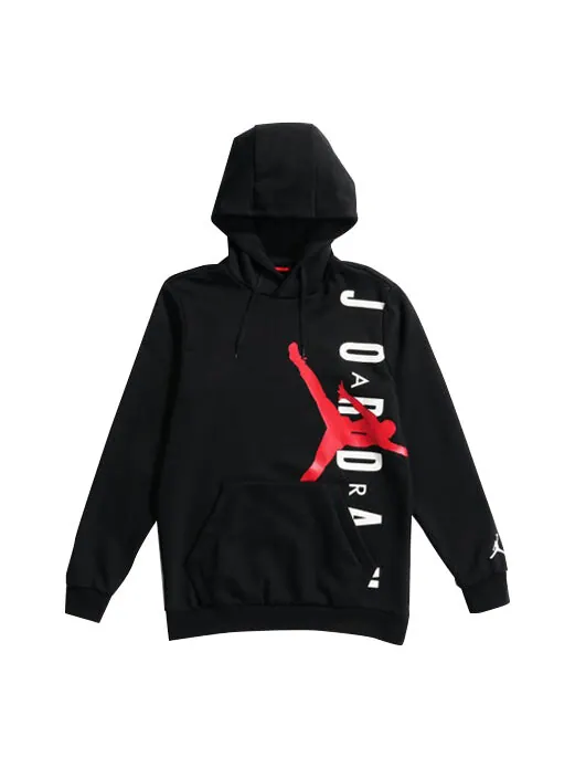 Толстовка Air Jordan Men's Long Sleeve Printed Fashion 'Black Red' — изображение 1 из 4, черный/красный