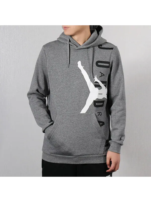 Толстовка Men's Air Jordan Logo Alphabet Printing Gray — изображение 3 из 4, серый
