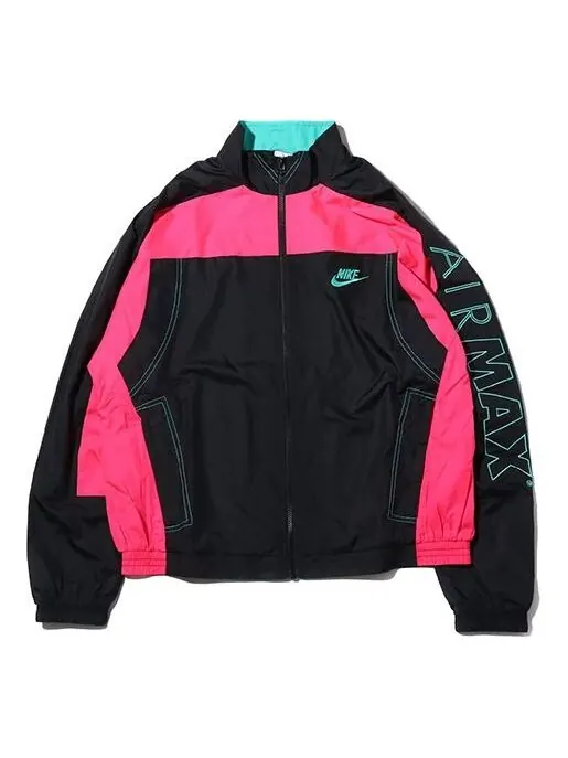 Куртка x atmos nrg винтажная лоскутная спортивная куртка Nike — изображение 1 из 4, черный/розовый