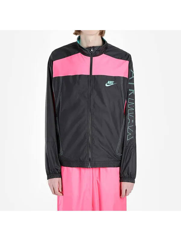 Куртка x atmos nrg винтажная лоскутная спортивная куртка Nike — изображение 3 из 4, черный/розовый