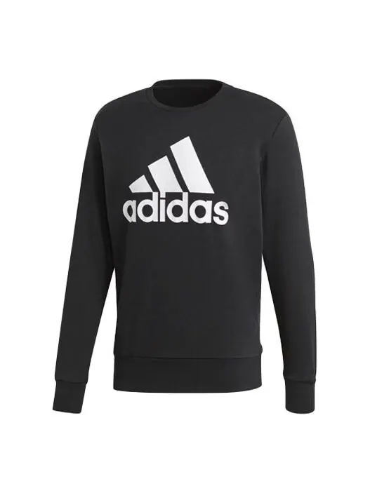 Толстовка adidas Essentials Logo Crewneck Sweatshirt — изображение 1 из 4, черный