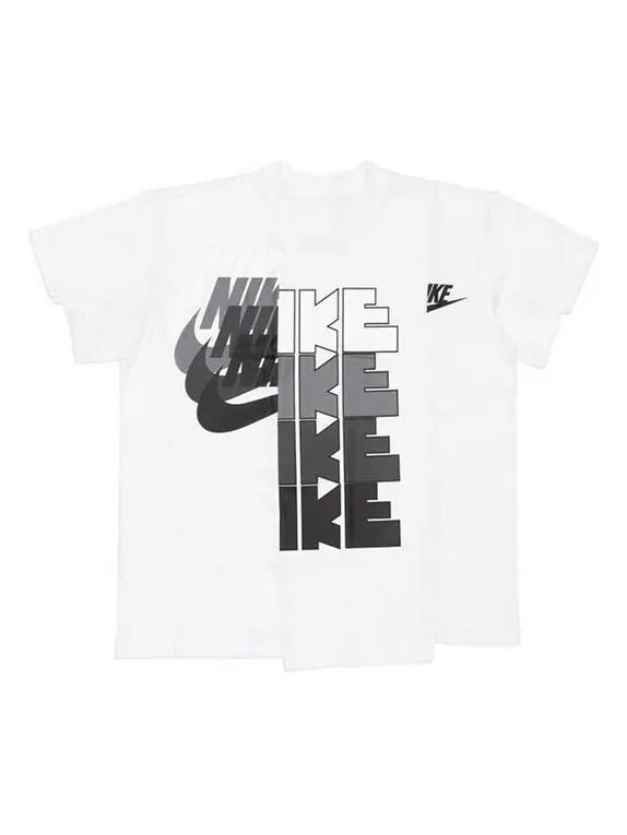 Футболка x sacai гибридная футболка Nike — изображение 1 из 4, белый