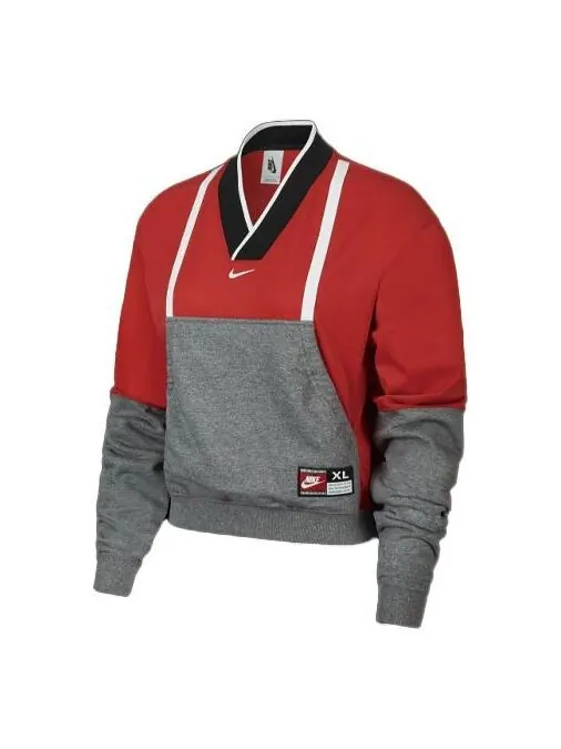 Свитер ispa series pullover v neck short athleisure casual sports hoodie Nike — изображение 1 из 2, красный