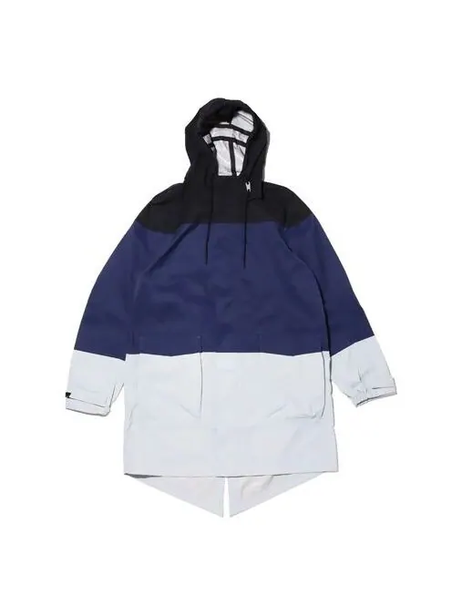 Куртка men's lab colorblock sports hooded windbreaker jacket multicolor 'black navy grey' Nike — изображение 1 из 4