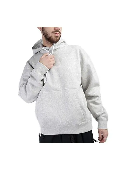 Толстовка men's fleece drawstring gray pullover Nike — изображение 1 из 2, серый
