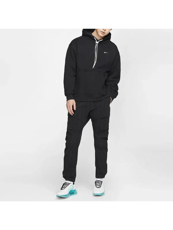 Толстовка Men's Nike Fleece Drawstring Black — изображение 3 из 4, черный