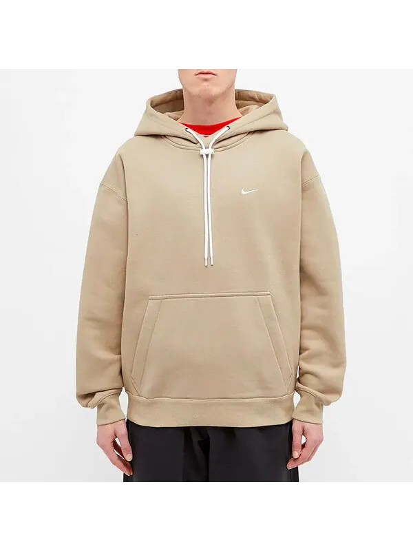 Толстовка Nike Casual Sports Drawstring Fleece Lined Long Sleeves Khaki — изображение 3 из 4, хаки