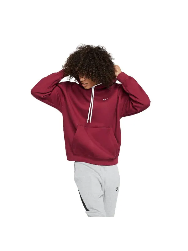 Толстовка Nike Lab Solo Swoosh Hoodie 'Burgundy' — изображение 1 из 4, бордовый/белый