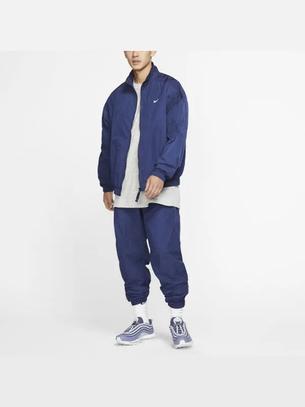 Куртка men's nrg track sports stand collar jacket blue Nike — изображение 2 из 4, синий
