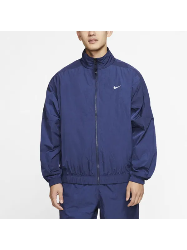 Куртка men's nrg track sports stand collar jacket blue Nike — изображение 3 из 4, синий