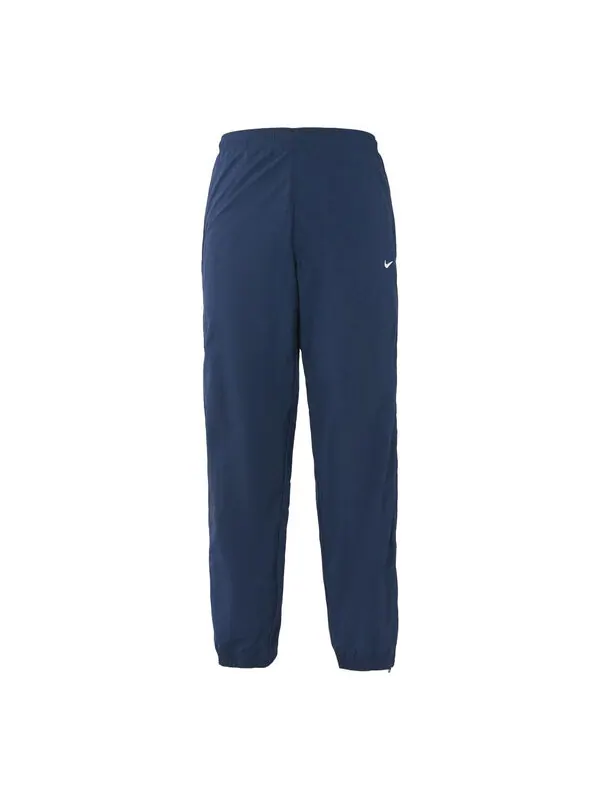 Брюки men's swoosh embroidered retro nylon sports pants/trousers/joggers blue Nike — изображение 1 из 4, синий