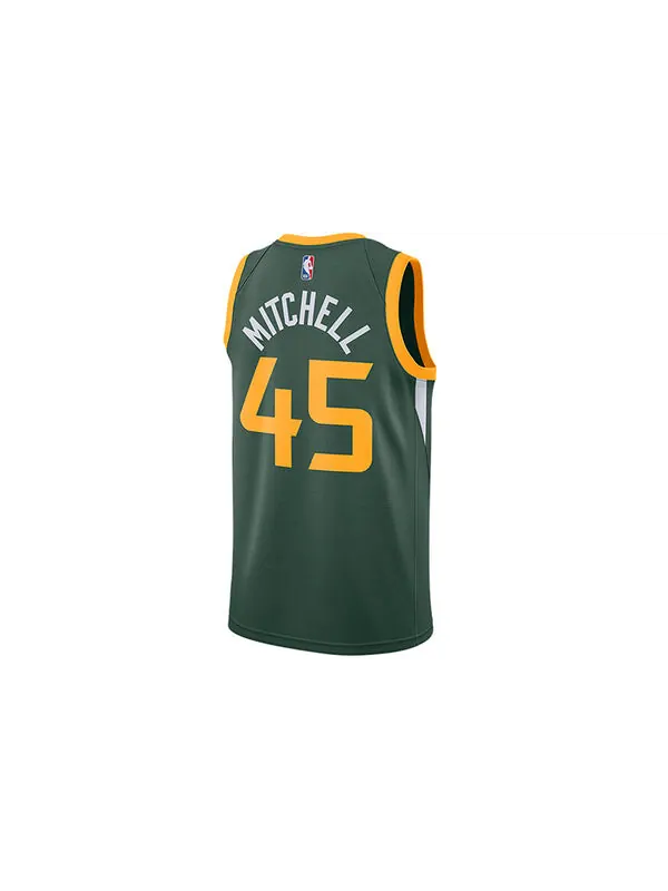 Футболка заработали издание nba donovan mitchell 45 utah jazz баскетбольная майка зеленая Nike — изображение 2 из 2