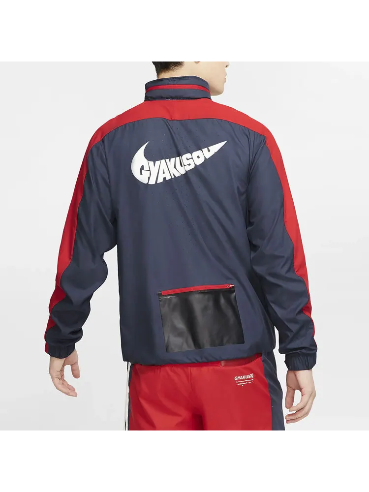 Худи Nike x Gyakusou Crossover 1/2 Zipper Colorblock Hooded Jacket US Edition Couple Style Blue — изображение 4 из 4