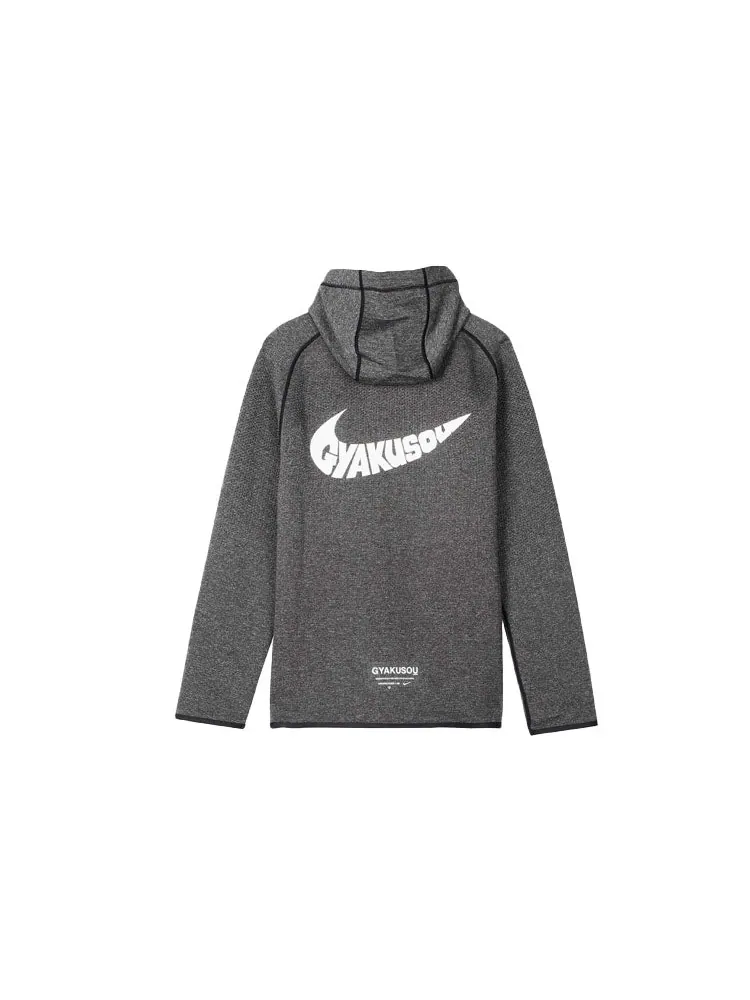 Толстовка Nike x Gyakusou Crossover Sports hooded Casual Long Sleeves Knit Gray — изображение 2 из 5, серый