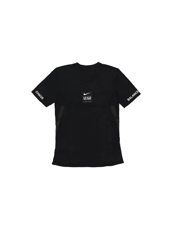 Футболка men's dri-fit quick dry casual sports round neck short sleeve t-shirt Nike — изображение 2 из 4, черный