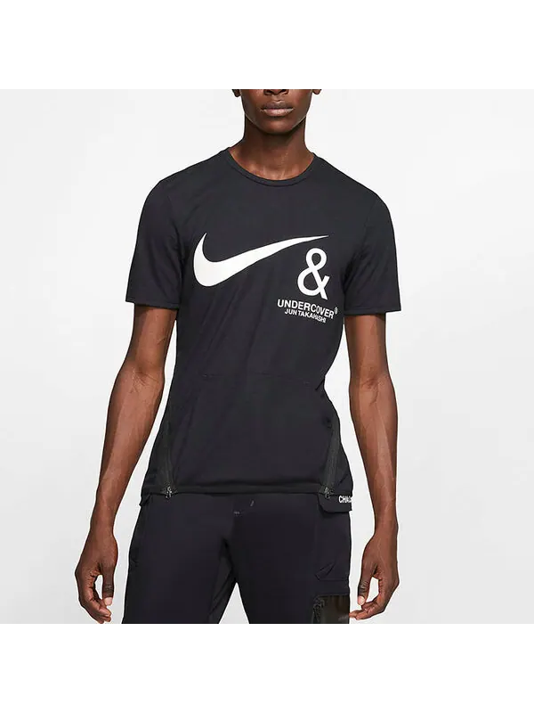 Футболка men's dri-fit quick dry casual sports round neck short sleeve t-shirt Nike — изображение 3 из 4, черный