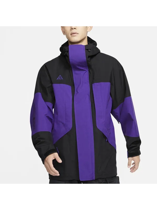 Куртка лабораторная acg gore tex куртка с капюшоном Nike — изображение 3 из 4, черный/фиолетовый