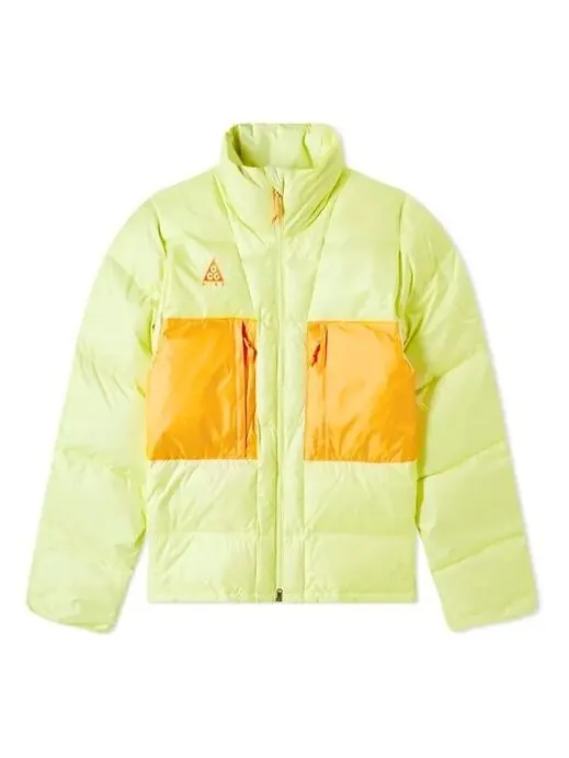 Пуховик Nike ACG Down Fill Jacket Zipper Stand Collar Down Jacket Yellow — изображение 1 из 2, желтый