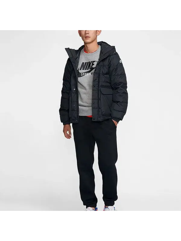 Футболка Nike Sportswear Logo Long T-Shirts 'Grey' — изображение 3 из 3, серый/мульти
