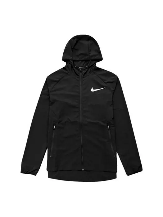 Куртка quick-drying sports windbreaker hooded jacket 'black' Nike — изображение 1 из 4, черный