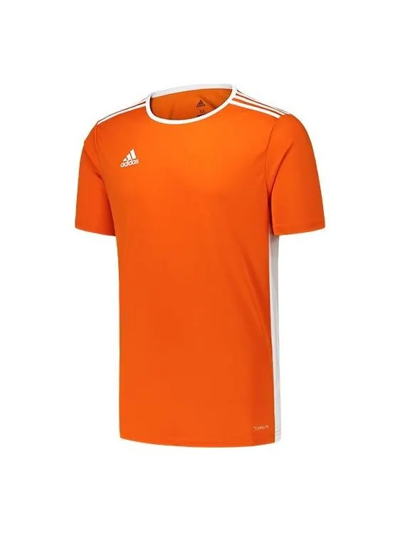Футболка adidas Entrada 18 Jsy Casual Sports Soccer/Football Training Short Sleeve Orange Yellow — изображение 1 из 4, желтый