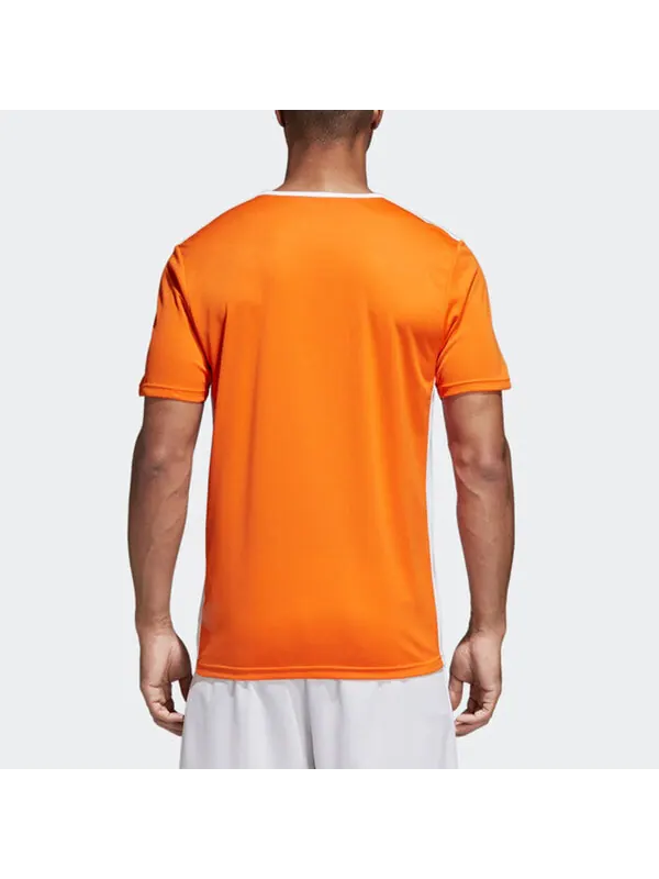 Футболка adidas Entrada 18 Jsy Casual Sports Soccer/Football Training Short Sleeve Orange Yellow — изображение 4 из 4, желтый