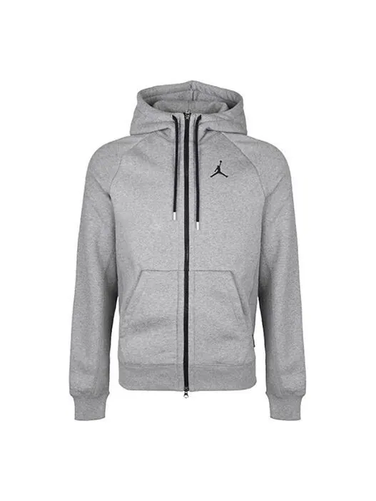 Куртка Men's Air Jordan Hooded Fleece Lined Gray Jacket — изображение 1 из 3, серый