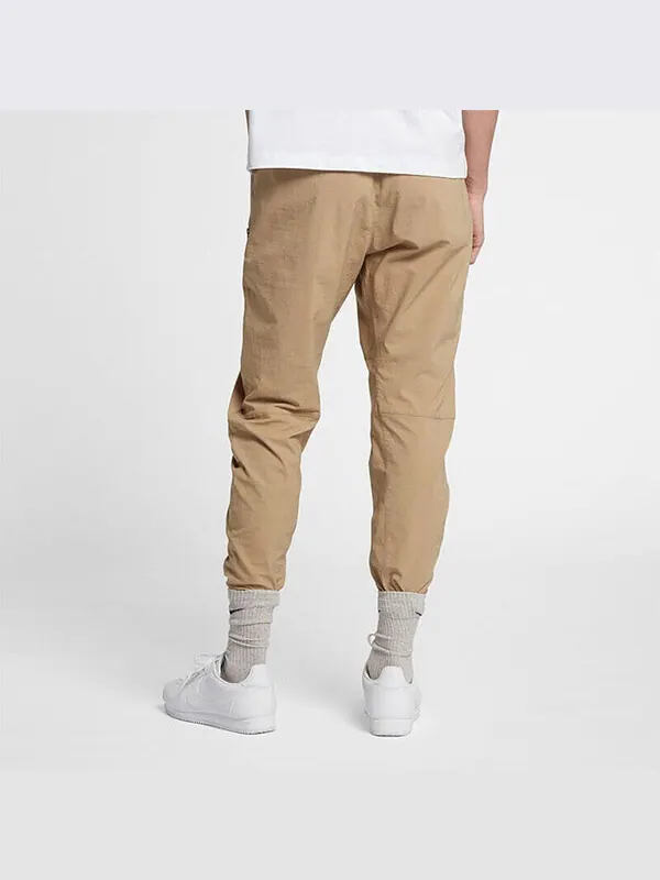 Брюки small logo pattern woven athleisure casual sports long pants khaki Nike — изображение 4 из 4, хаки
