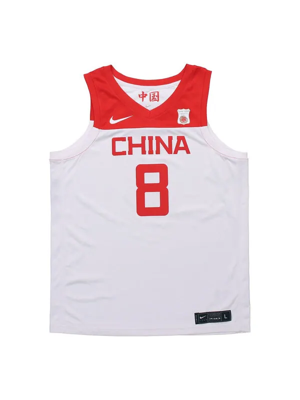 Спортивная футболка china team basketball 8 jersey home white Nike — изображение 1 из 2, белый