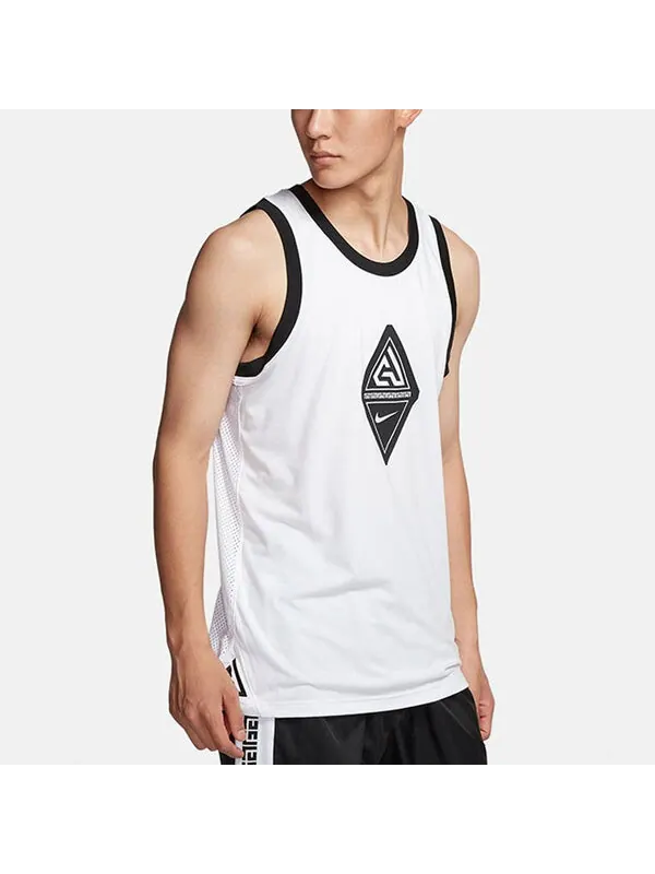 Жилет giannis alphabet basketball sleeveless vest 'white' Nike — изображение 3 из 4, белый