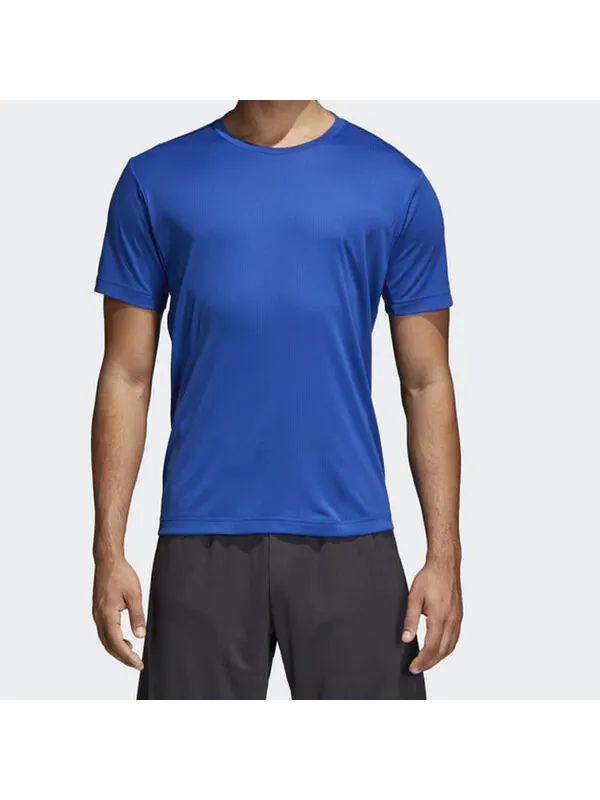 Футболка sports round neck short sleeve 'bright blue' Adidas — изображение 3 из 4, синий