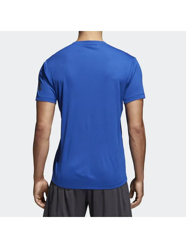 Футболка sports round neck short sleeve 'bright blue' Adidas — изображение 4 из 4, синий