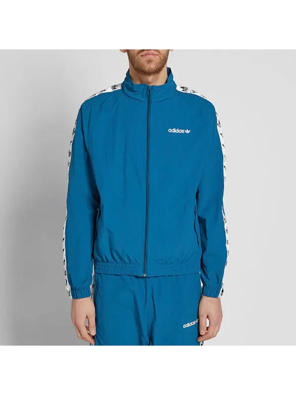 Куртка adidas Originals Vintage Track Jacket With Taped Side Stripe 'Blue' — изображение 3 из 4, синий