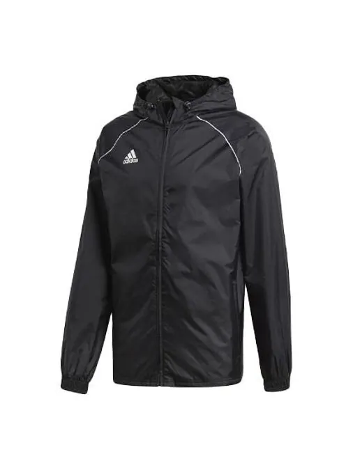 Куртка adidas Core18 Rn Jkt Woven hooded Soccer/Football Logo Jacket Black — изображение 1 из 4, черный