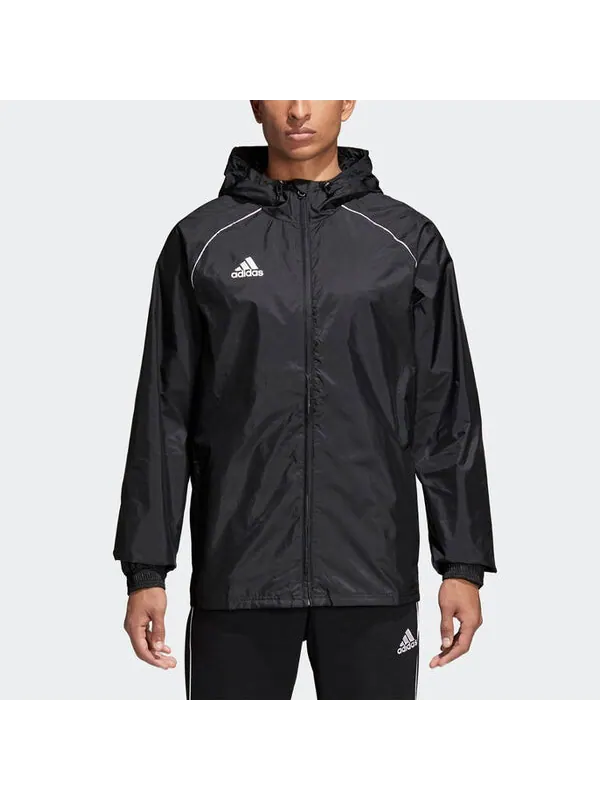 Куртка adidas Core18 Rn Jkt Woven hooded Soccer/Football Logo Jacket Black — изображение 3 из 4, черный