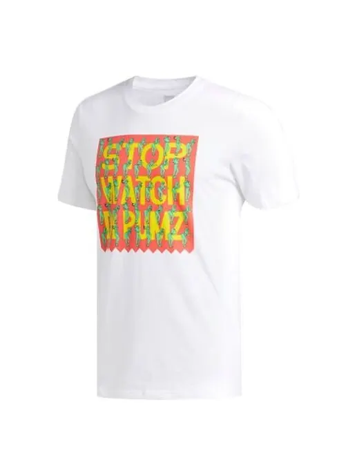 Футболка originals classic large logo casual short sleeve white Adidas — изображение 1 из 4, белый