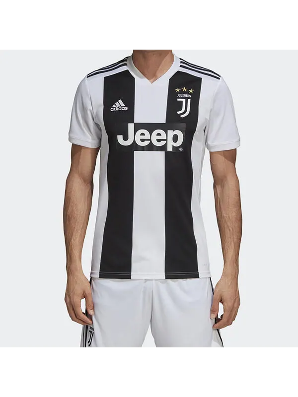 Футболка juventus home replica jerseys 18 19 футбольная команда Adidas — изображение 3 из 4, черный/белый