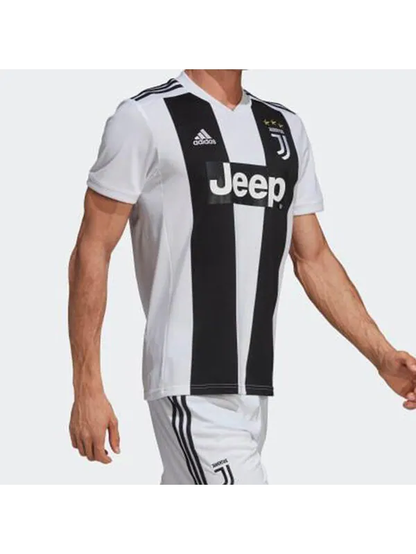 Футболка juventus home replica jerseys 18 19 футбольная команда Adidas — изображение 4 из 4, черный/белый